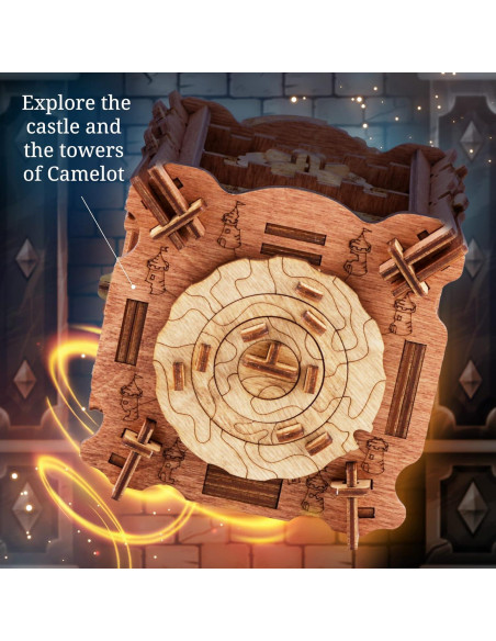 Juego de Escape Room iDventure Cluebox Camelot - Rompecabezas 3D