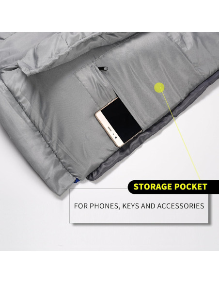 Saco de dormir Rioyalo 450GSM para invierno 0C - Adultos