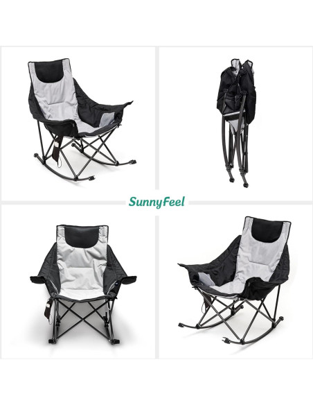 Silla de Camping Calentada SunnyFeel AC2026 Gris 227 KG