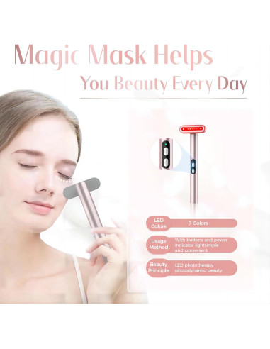 Terapia de Luz Roja LED Facial 7 en 1 Masajeador Shenzhen