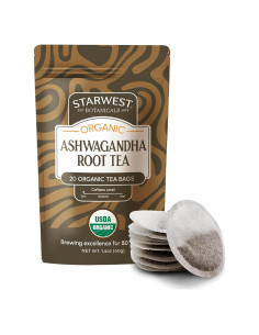 Té Herbal Orgánico de Ashwagandha Starwest - 20 Bolsitas