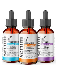 Set Antienvejecimiento ArtNaturals Vitamina C y Retinol 3x30ml