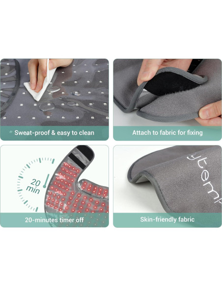 Almohadilla Terapia Luz Roja Comfytemp 162 LEDs 62x54cm