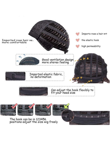 Peluca Mullet Kaneles para Hombres Color Marrón Claro