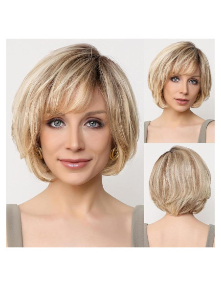 Peluca de Encaje Frontal EMMOR 100% Cabello Humano Ondas