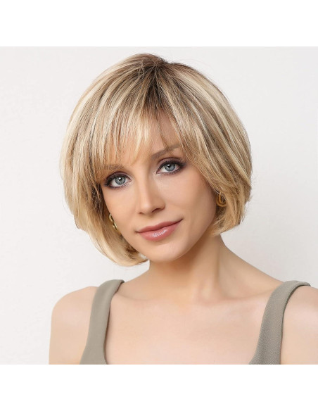 Peluca de Encaje Frontal EMMOR 100% Cabello Humano Ondas