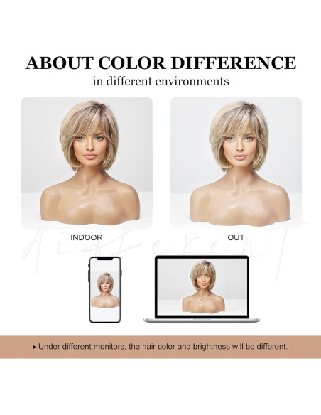 Peluca de Encaje Frontal EMMOR 100% Cabello Humano Ondas