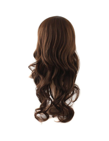 Peluca Larga Ondulada MapofBeauty 60cm Sintética Marrón