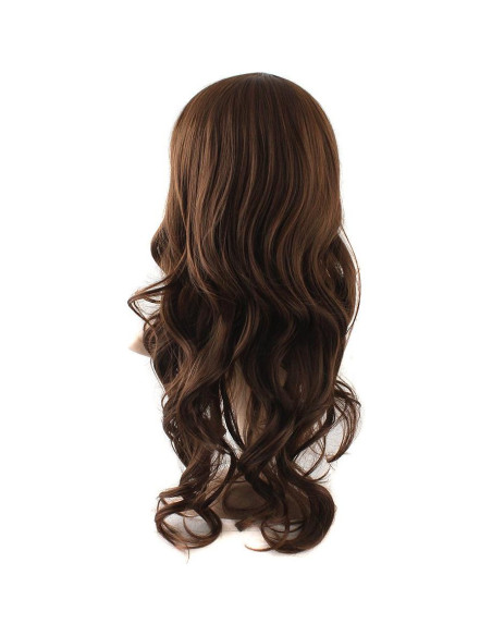 Peluca Larga Ondulada MapofBeauty 60cm Sintética Marrón