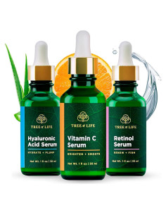 Conjunto Cuidado Facial Tree of Life - Trio Poder 3 Sueros