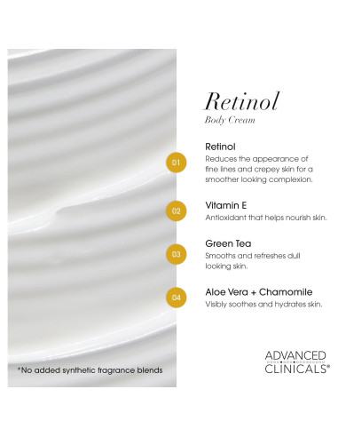 Loción Corporal Retinol Advanced Clinicals 453 g Hidratante