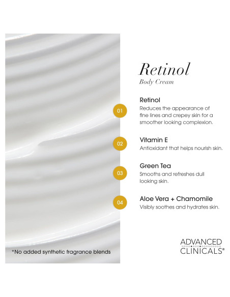 Loción Corporal Retinol Advanced Clinicals 453 g Hidratante