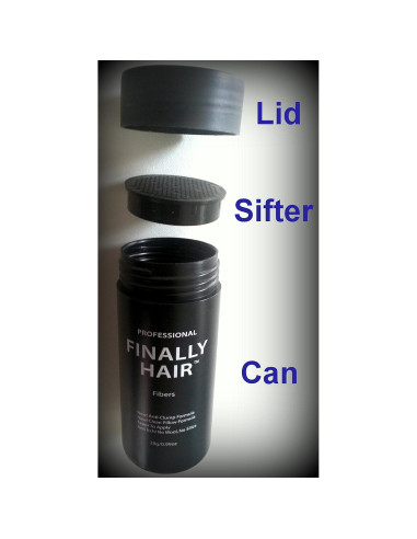 Fibras para Cabello Finally Hair Marrón Oscuro 28g