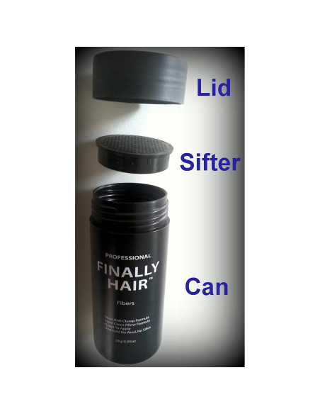 Fibras para Cabello Finally Hair Marrón Oscuro 28g