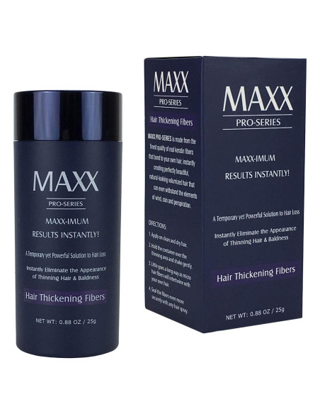 Fibras Capilares Maxx Pro-Series con Keratina 25g Marrón Oscuro Fibras Capilares Maxx Pro-Series con Keratina 25g Marrón Oscuro
