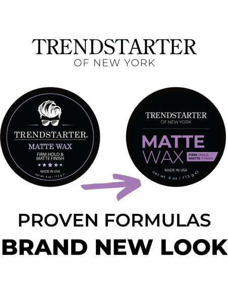 Cera Mate Trendstarter 120g - Fijación Firme - Estilo Cabello