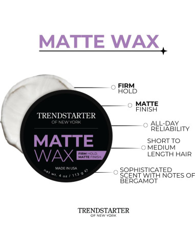 Cera Mate Trendstarter 120g - Fijación Firme - Estilo Cabello