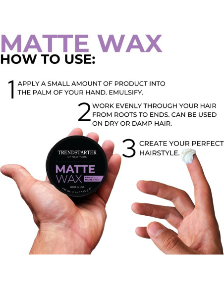 Cera Mate Trendstarter 120g - Fijación Firme - Estilo Cabello