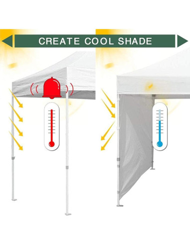 Pared Lateral Eurmax 5x5m Blanca para Carpa Pop Up