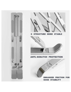 Soporte de Laptop Vancold Ergonómico Plata 10-15.6" 2