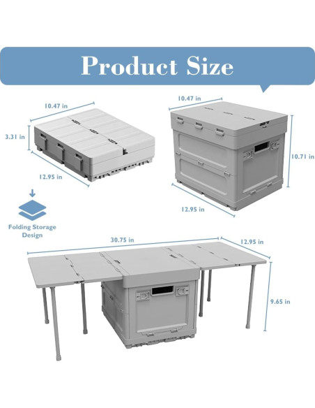 Caja de Almacenamiento Plegable Aimondow HWSNX-1 3 en 1