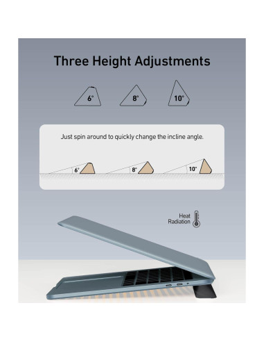 Soporte para Laptop Ergounion PR31 3 en 1 Base Ovalada