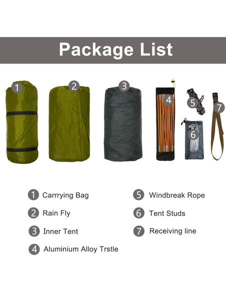 Tienda de Camping Hillman para 2 Personas 3 Temporadas Verde Tienda de Camping Hillman para 2 Personas 3 Temporadas Verde