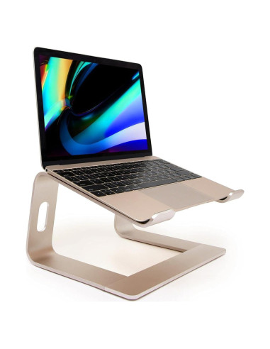 Soporte Ergonómico de Aluminio Cenawin 1324 - 10-17.3" Oro