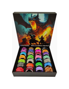 Conjunto de Anillos de Condición Futhark DND - 112 Marcadores