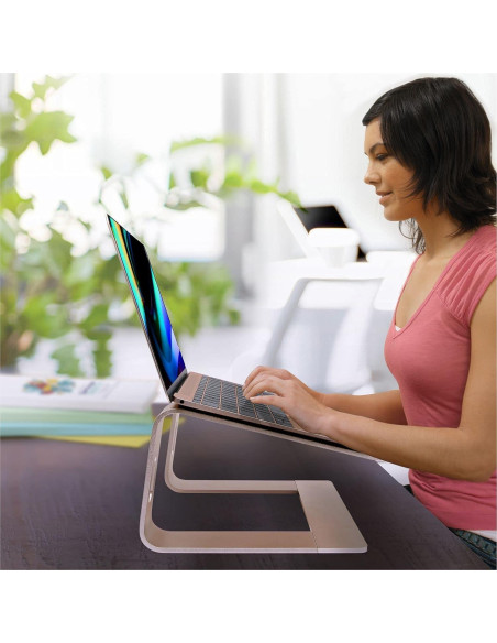 Soporte Ergonómico de Aluminio Cenawin 1324 - 10-17.3" Oro