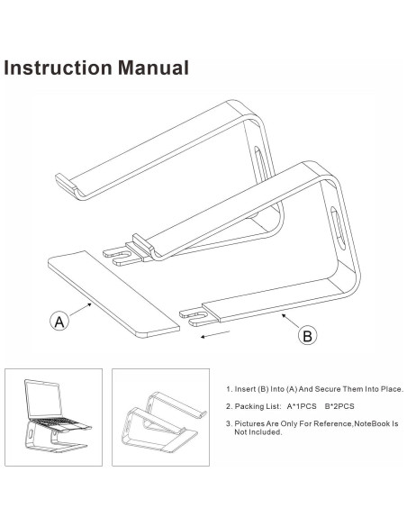 Soporte Ergonómico de Aluminio Cenawin 1324 - 10-17.3" Oro