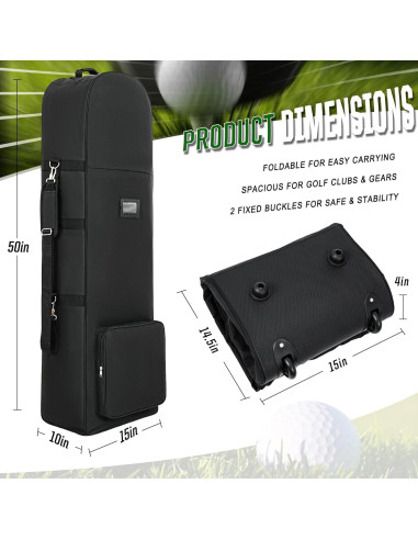 Bolsa de Viaje para Golf DAREKUKU con Soporte Ajustable
