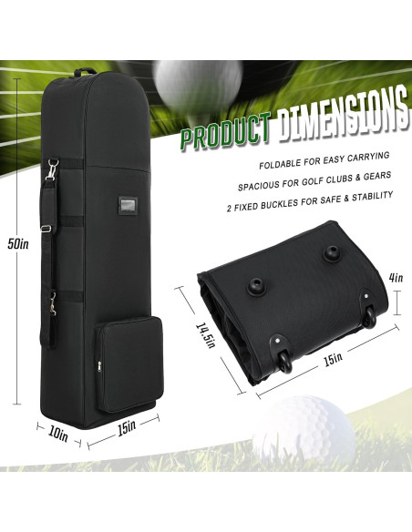 Bolsa de Viaje para Golf DAREKUKU con Soporte Ajustable