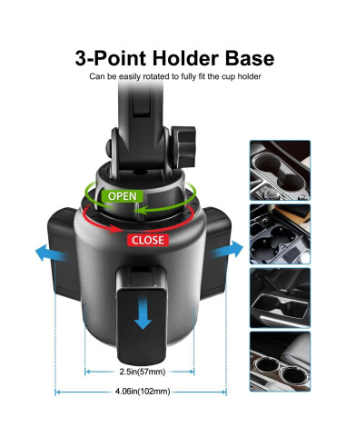 Soporte Universal para Tablet en Portavasos Woleyi 4-13"