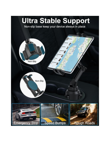 Soporte Universal para Tablet en Portavasos Woleyi 4-13"