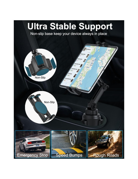 Soporte Universal para Tablet en Portavasos Woleyi 4-13"