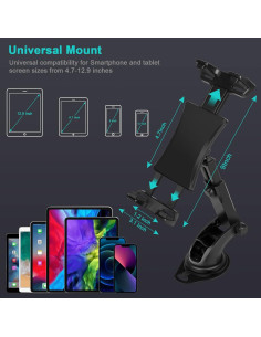 Soporte para Tablet Xishwon 2 en 1 para Coche 4.7-32.8 cm 2
