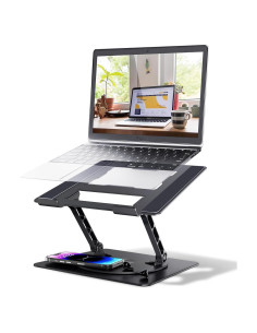 Soporte Ajustable para Laptop DUCHY Ergonómico Negro