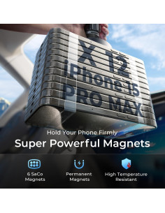 Soporte Magnético para Teléfono LISEN Auto Negro 4.9x3.6cm 2