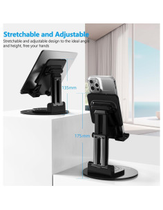 Soporte Plegable YXLILI para Teléfono Ajustable 360 - Negro 2