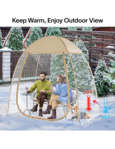 Tienda Burbuja Transparente EighteenTek 3 Personas PVC 2