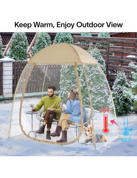 Tienda Burbuja Transparente EighteenTek 3 Personas PVC