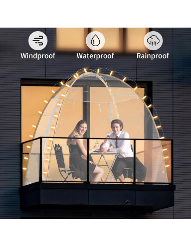 Tienda Burbuja Transparente EighteenTek 3 Personas PVC