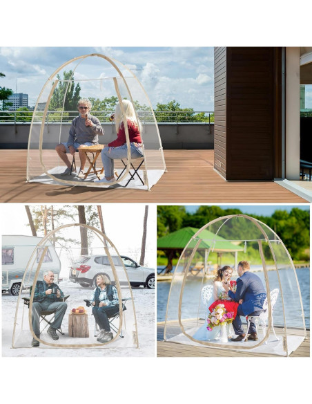 Tienda Burbuja Transparente EighteenTek 3 Personas PVC