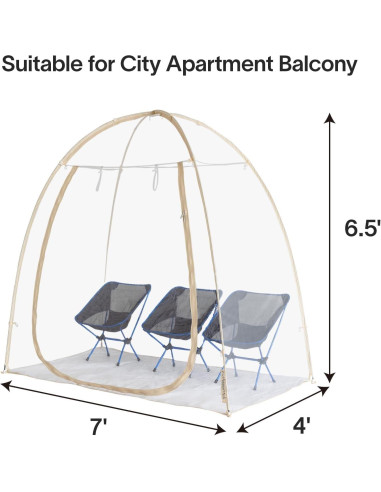 Tienda Burbuja Transparente EighteenTek 3 Personas PVC