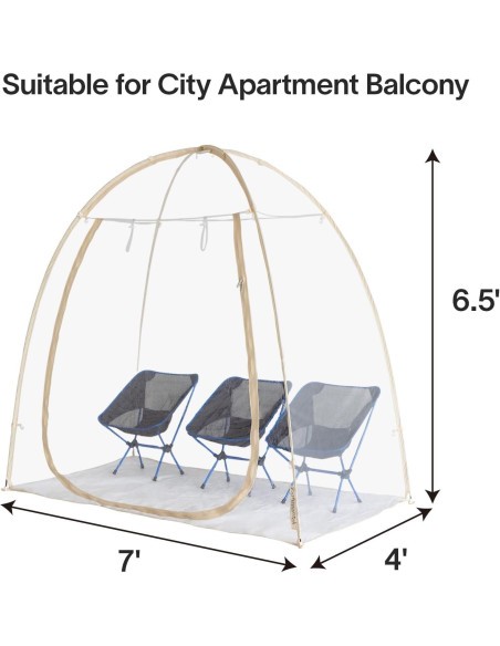 Tienda Burbuja Transparente EighteenTek 3 Personas PVC