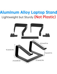 Soporte para Laptop GleYo Desmontable Aluminio 10-16" 2