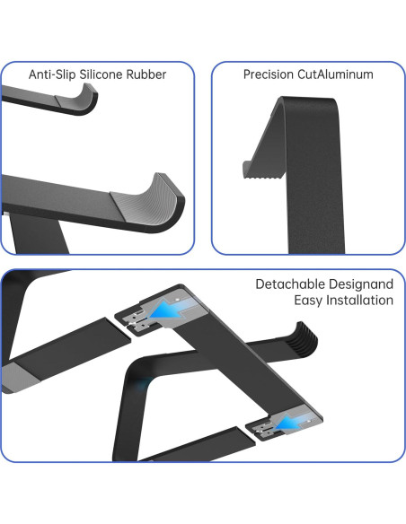 Soporte para Laptop GleYo Desmontable Aluminio 10-16"