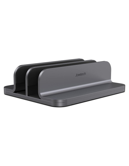 Soporte Vertical Doble Aluminio JOKItech para Laptop Gris