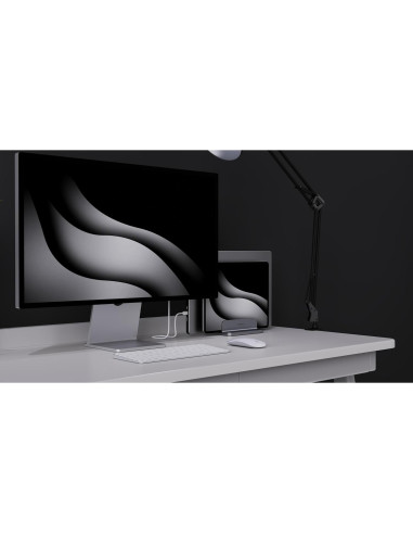 Soporte Vertical Doble Aluminio JOKItech para Laptop Gris